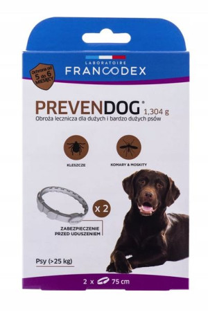 FRANCODEX Obroża PREVENDOG 75cm pies od 25kg x2