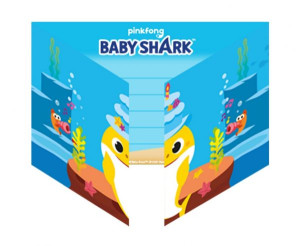 Zaproszenia Na Imprezę Urodziny Baby Shark 8 Szt.