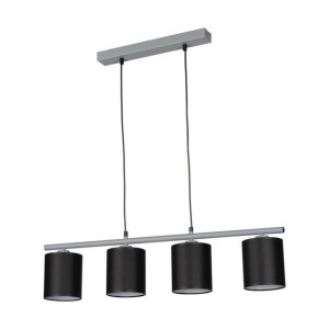 Vertigo Lampa Wisząca 4xe27 Max.25w Czarny/szary Czarna