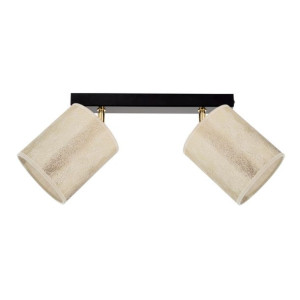 Ora Lampa Sufitowa Czarna Złota 2xe27 Max.25w Czarny/złoty