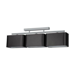 Vertigo Lampa Sufitowa Czarna Szara 3xe27 Max.25w Szary/czarny