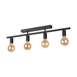Vertigo Lampa Sufitowa Czarna 4xe27 Max.25w Czarny