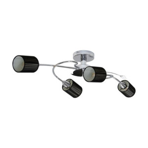 Marbella Lampa Sufitowa Czarna 4xe14 Max.9w Chrom/czarny