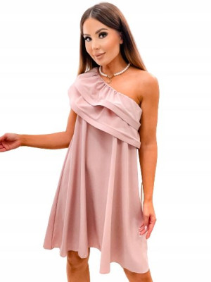 Elegancka Sukienka Wizytowa z Dekoltem Carmen