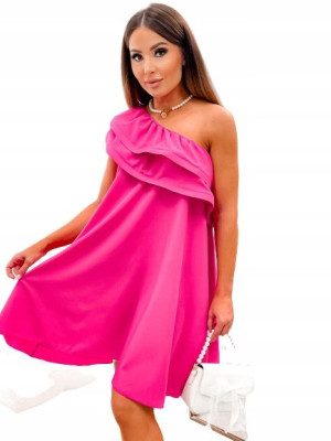 Elegancka Sukienka Wizytowa z Dekoltem Carmen