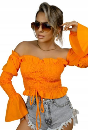 Damskie Topy Bez Ramiączek-Orange