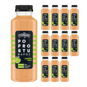 Pakiet 12szt. Tymbark Po Prostu Napój Jabłko Mięta 400ml