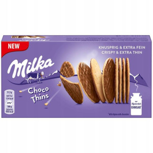Kruche ciastka Milka Choco Thins 151g z Niemiec