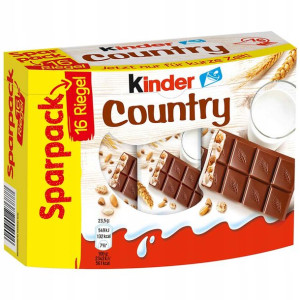 Czekoladki batoniki Kinder Country 16szt Z Niemiec