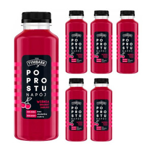 Pakiet 6szt. Tymbark Po Prostu Napój Wiśnia Granat Jabłko  400ml