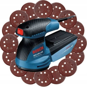 Szlifierka Mimośrodowa Bosch GEX 125-1 AE + Krążki