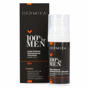 Dermika 100% for Man Krem przeciw zmarszczkom i bruzdom 50+, 50 ml
