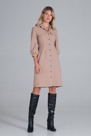 Figl Sukienka Model M849 Beige L