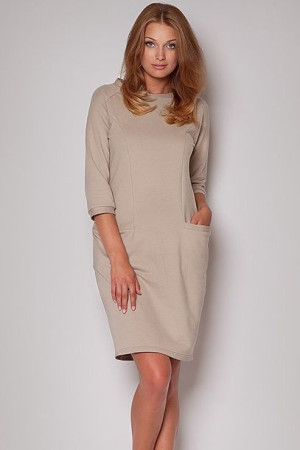 Figl Sukienka Model 205 Beige S