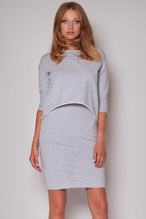 Figl Sukienka Model 206 Grey L