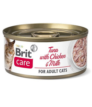 BRIT CARE CAT TUNA & CHICKEN & MILK puszka dla kotów z tuńczykiem, kurczaki