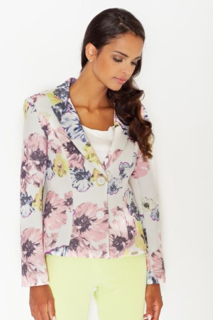 Figl Żakiet Model 380 Wzór Flowers S