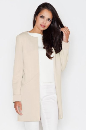 Figl Płaszcz Damski Model 366 Beige S