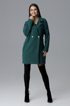 Figl Płaszcz Damski Model M625 Green S/M