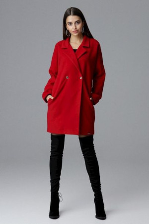 Figl Płaszcz Damski Model M625 Red L/XL
