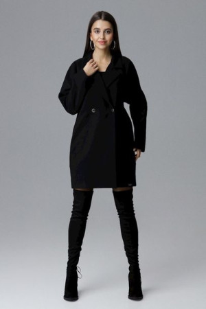 Figl Płaszcz Damski Model M625 Black S/M