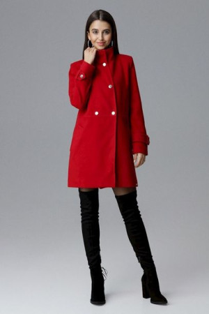 Figl Płaszcz Damski Model M623 Red L
