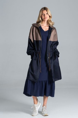 Figl Płaszcz Model M817 Navy/Brown L/XL
