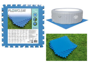 Mata Piankowa Pod Basen Ogrodowy 50 X 50 Cm Niebieska Bestway