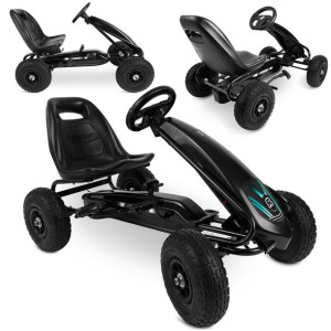 Gokart dziecięcy na pedały samochód pomopowane koła Ricokids RK-590 czarny