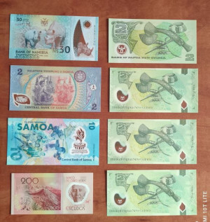 Zestaw o banknotów polimery
