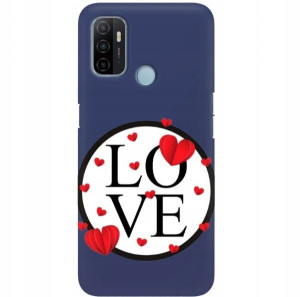 Etui Matowe Granat do OPPO A53 5G Walentynki Wzory