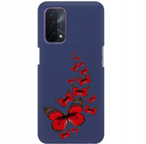 Etui Matowe Granat do OPPO A74 5G Walentynki Wzory