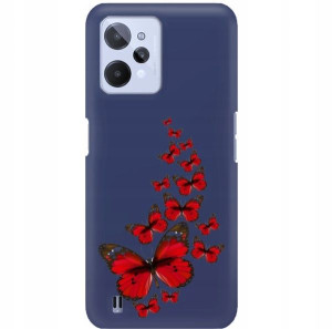 Etui Matowe Granat do REALME C31 Walentynki Wzory