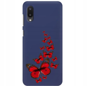 Etui Matowe Granat do SAMSUNG A02 Walentynki Wzory