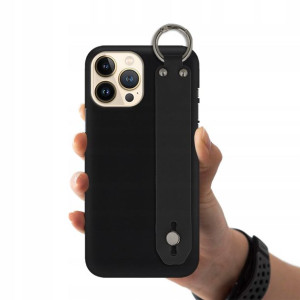 Etui Matowe Pasek Do IPHONE 13 PRO MAX Czarny Case
