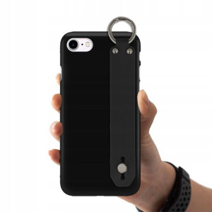 Etui Matowe Pasek Do iPHONE SE2/ SE3 Czarny Case