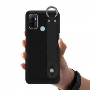 Etui Matowe Pasek Do OPPO A53 2020 Czarny Case