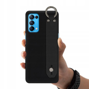 Etui Matowe Pasek Do OPPO RENO 5 4G Czarny Case
