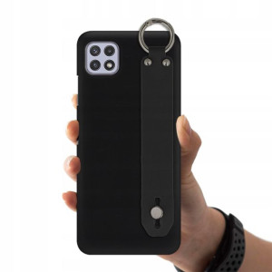 Etui Matowe Pasek Do SAMSUNG A22 5G Czarny Case