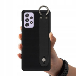 Etui Matowe Pasek Do SAMSUNG A72 5G Czarny Case