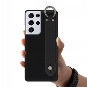 Etui Matowe Pasek Do SAMSUNG S21 ULTRA Czarny Case