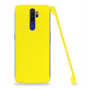 Etui Matowe Plecki Do OPPO A11X Żółty Ochronne