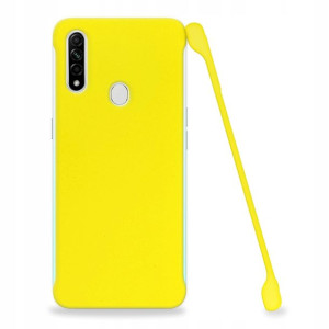Etui Matowe Plecki Do OPPO A8 Żółty Ochronne Case