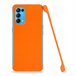 Etui Matowe Plecki Do OPPO RENO 5 Pomarańczowy