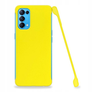 Etui Matowe Plecki Do OPPO RENO 5 Żółty Ochronne