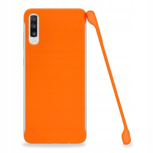 Etui Matowe Plecki Do SAMSUNG A70 Pomarańczowy