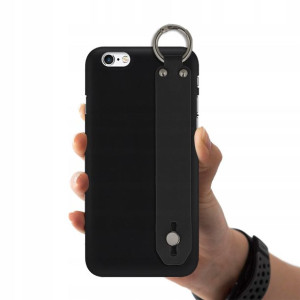Etui Matowe z Paskiem Do IPHONE 6 PLUS Czarny Case