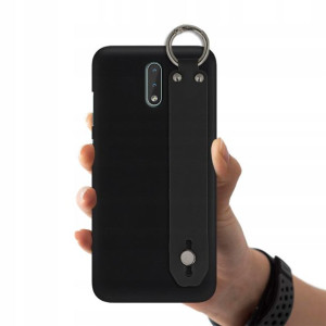 Etui Matowe z Paskiem Do NOKIA 2.4 Czarny Ochronne