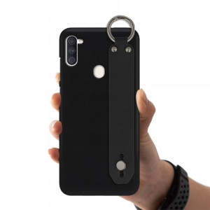 Etui Matowe z Paskiem Do SAMSUNG M11 Czarny Case
