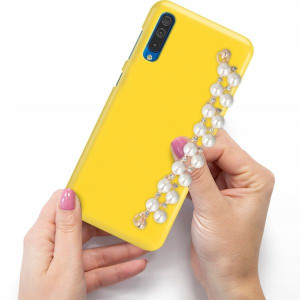Etui Matowe Żółte Blink do SAMSUNG A50s Case Perły
